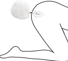 Small Anal Plug, Rabbit Bunny Tail Anal Plug for Cosplay, Butt Plug Adult Sex Toys for Sexual Enjoyment (White-Small): Small White