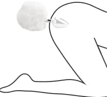 Small Anal Plug, Rabbit Bunny Tail Anal Plug for Cosplay, Butt Plug Adult Sex Toys for Sexual Enjoyment (White-Small): Medium White