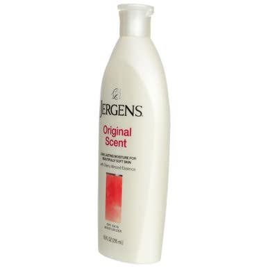 Jergens Original Scent Dry Skin Body Lotion, Hand and Body Moisturizer, Cherry Almond Essence, Dermatologist Tested, 32 Oz