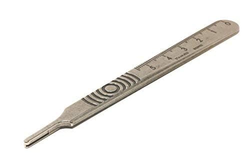 Swann Morton Scalpel Handle No. 3 - Stainless Steel, Fits Blades 10, 10A, 10R, 11, 12, 14, 15, & 15A, Esthetician Tools to Dermaplane, Surgical Knife Handle, Medical Grade Precision Instrument