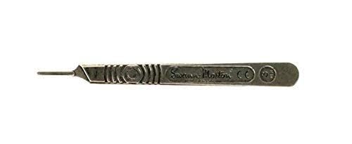 Swann Morton Scalpel Handle No. 3 - Stainless Steel, Fits Blades 10, 10A, 10R, 11, 12, 14, 15, & 15A, Esthetician Tools to Dermaplane, Surgical Knife Handle, Medical Grade Precision Instrument