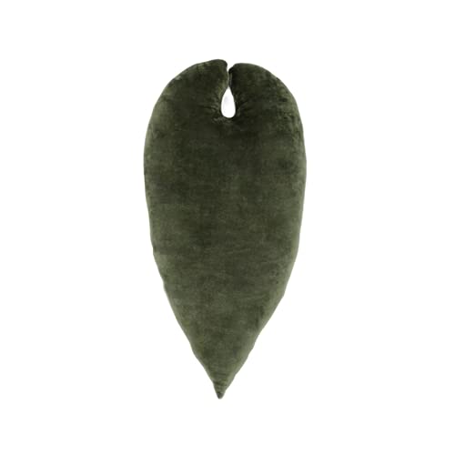 Green Philosophy Co. Plush Succulent Leaf Pillow 3D Accent Anthurium Warocqueanum Plant Throw Pillows for Couch Sofa Living Room Home Decor for Plant & Garden Lovers, Green Thumb Family & Friends