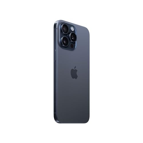 (Renewed Premium) Apple iPhone 15 Pro Max, 256GB, Blue Titanium - Unlocked: Unlocked Blue Titanium 1TB