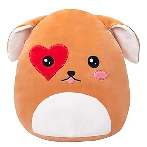 CozyWorld Puppy  Plush Stuffed Animals Plushie Squishy Original Heart Love You Dog Pillow Soft Cuddly Gifts for Boys Girls 11.5 Inch