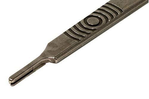 Swann Morton Scalpel Handle No. 3 - Stainless Steel, Fits Blades 10, 10A, 10R, 11, 12, 14, 15, & 15A, Esthetician Tools to Dermaplane, Surgical Knife Handle, Medical Grade Precision Instrument