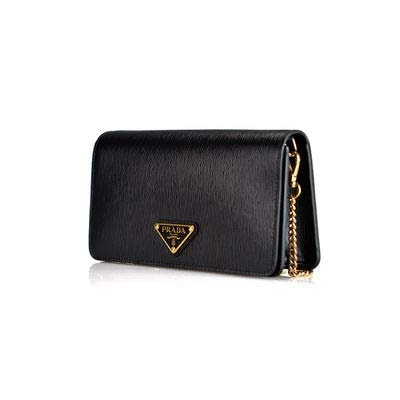 Prada Womens Miniborse Black Vitello Move Small Leather Crossbody 1BP021 - Image 7
