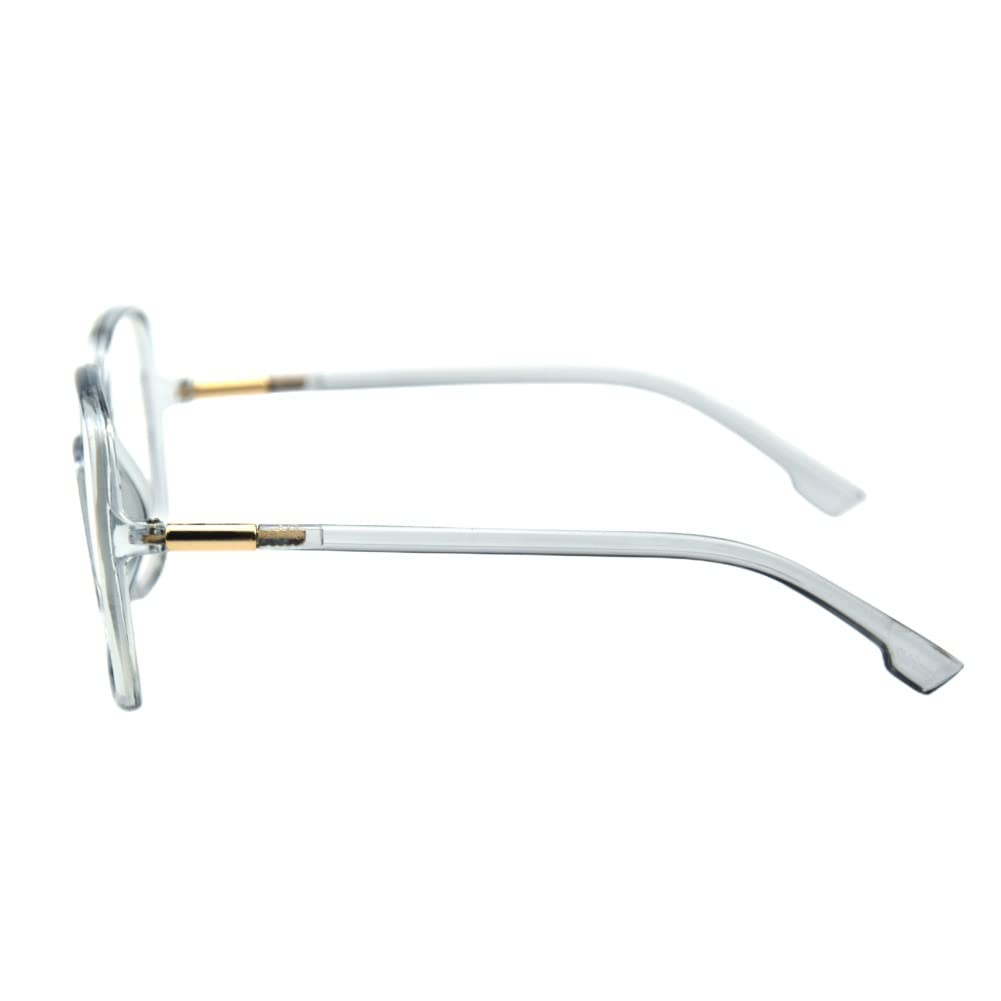 Shiratori Woman's New Retro Blue Light Blocking Glasses Big frame Nerd Eyeglasses Frame Anti Blue Ray Computer Game Glasses: Gray