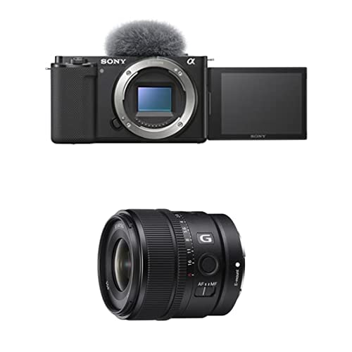 Sony Alpha ZV-E10 - APS-C Interchangeable Lens Mirrorless Vlog Camera Kit - Black: Black w/ 15mm Base & Lens