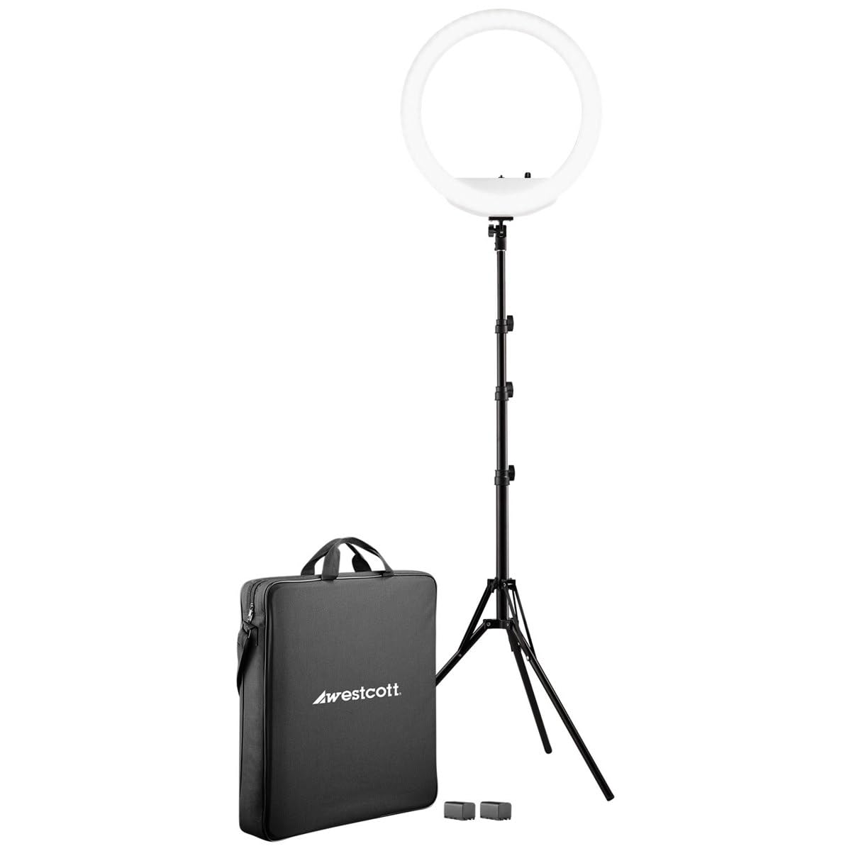 Westcott 18" Bi-Color LED Ring Light Kit with Batteries & Stand - with Extra Light Stand