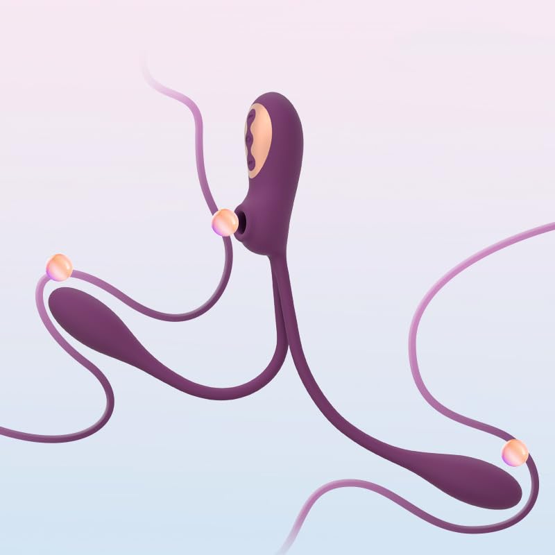 Cishbsoal Vibrating Egg Adult Sex Toy Dual Jumping Eggs 3 Motors, 5-Speed Suction, 3-Speed+7-Frequency Vibration Modes USB Recharging Women Vibrator Adult Sex Toy, Sex Toy for Women & Couples
