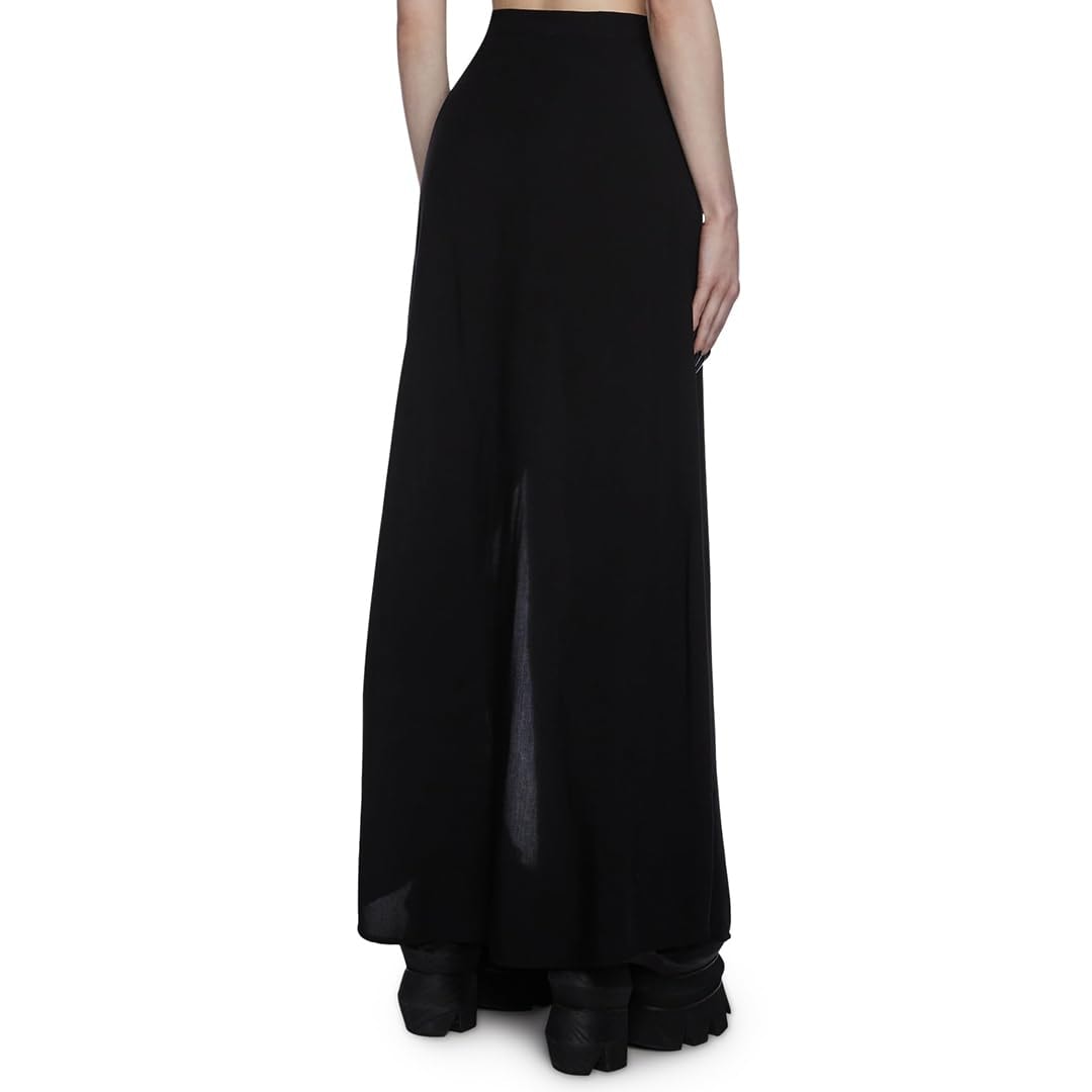 Dolls Kill Twilight Doom Maxi Skirt by Widow - Gothic Skirt with Side Slit and Zipper Closure, Perfect for Any Occasion: Small Black