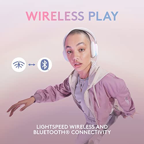 Logitech G735 Wireless Gaming , Customizable LIGHTSYNC RGB Lighting, Bluetooth, 3.5 MM Aux Compatible with PC, Mobile Devices, Detachable Mic - White Mist thumbnail 3