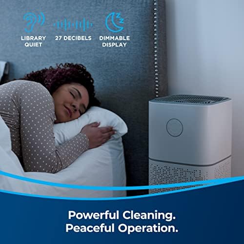BISSELL  For Home, Bedroom, HEPA Filter, Filters Smoke, Allergies, Pet Dander, Odor, Dust, Gray, 3496+: Air180 Air Purifier