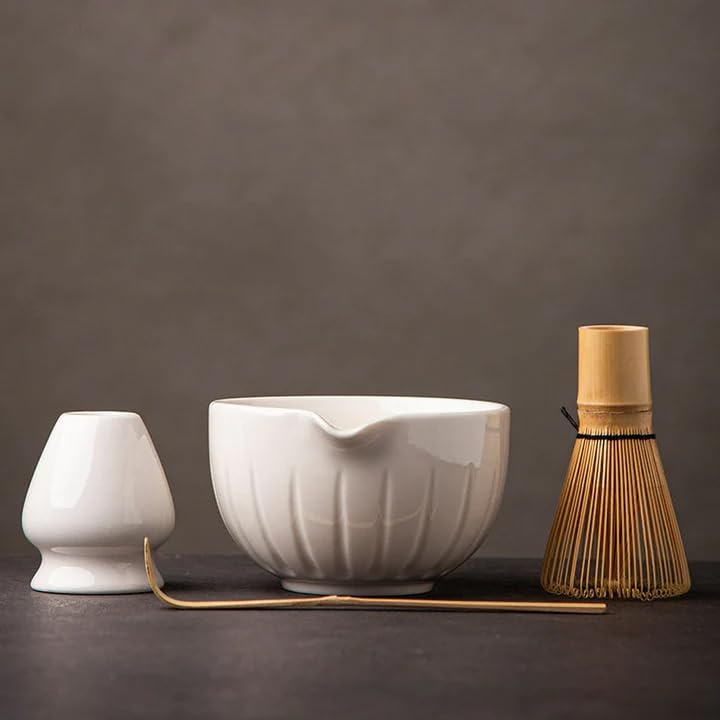 TANG PIN Matcha Set - Match Bowl with Spout and Whisk, 15 OZ, Matcha Scoop | Matcha Whisk Stand (Chasen Holder) - 4pc Perfect Matcha Kit for Matcha Tea Ceremony () thumbnail 1