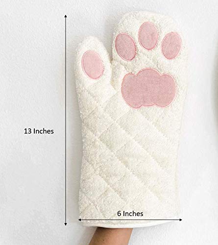 Cricket & Junebug Oven Mitts Cat Paws - Black & Pink