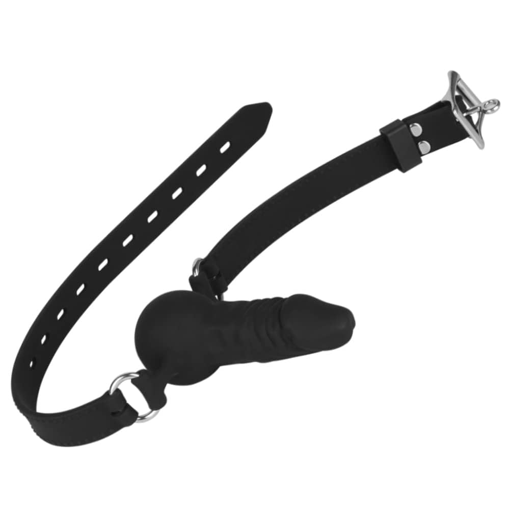 FST Silicone Realistic Dildo Gag with Ball, Adjustable Strap on Mouth Gag for SM: FST Silicone Realistic Dildo Gag with Ball, Adjustable Strap on Mouth Gag for SM