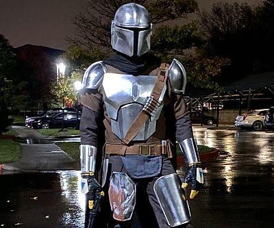 Generic Handcrafted Metal Orion Stainless Steel Mando-lorian Helmet Series Star War's With Inner Liner For Roleplay Cosplay Head Wear Prop Accessory, Medium, As Shown in Image