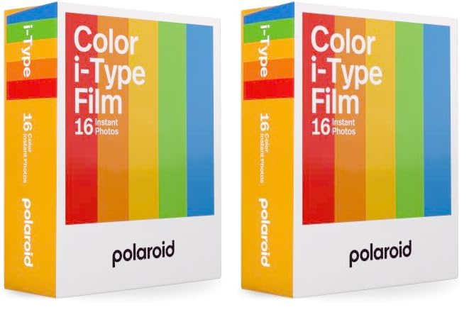 Polaroid Color Film for I-Type Double Pack, 16 Color Instant Photos (6009) (Pack of 2)