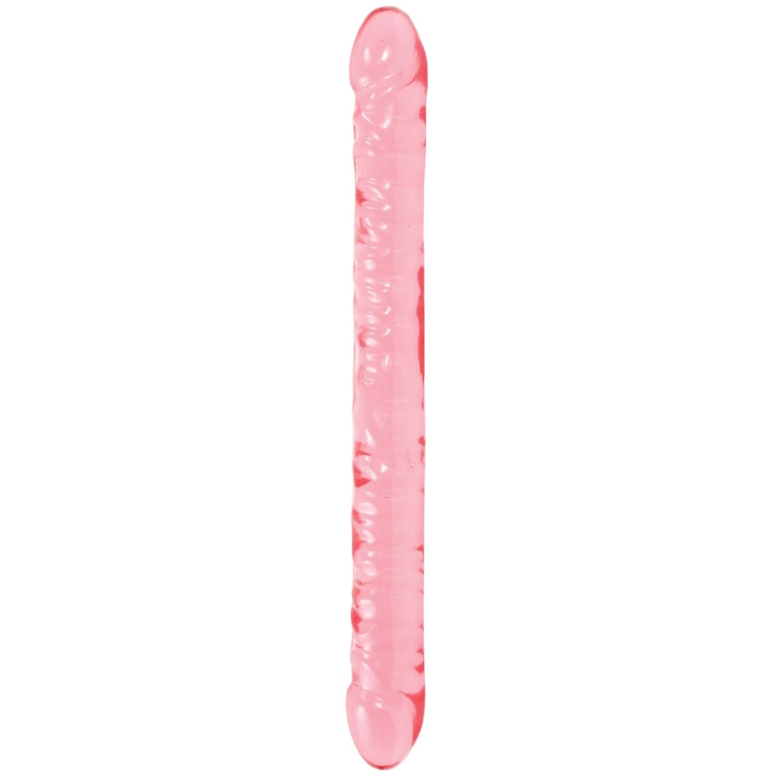 Doc Johnson Crystal Jellies - Double Dong -18 Inch - 1.8 Inches Wide - Double Sided Dildo - Proudly Made In America - Purple: Veined Pink