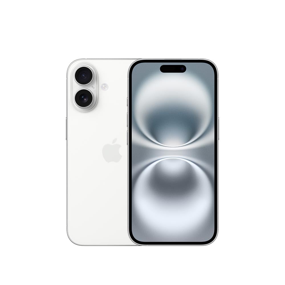Apple iPhone 16, US Version, 128GB, Black - Unlocked (Renewed): White 256GB