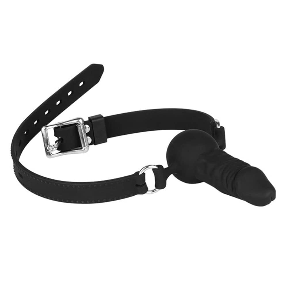 FST Silicone Realistic Dildo Gag with Ball, Adjustable Strap on Mouth Gag for SM: FST Silicone Realistic Dildo Gag with Ball, Adjustable Strap on Mouth Gag for SM