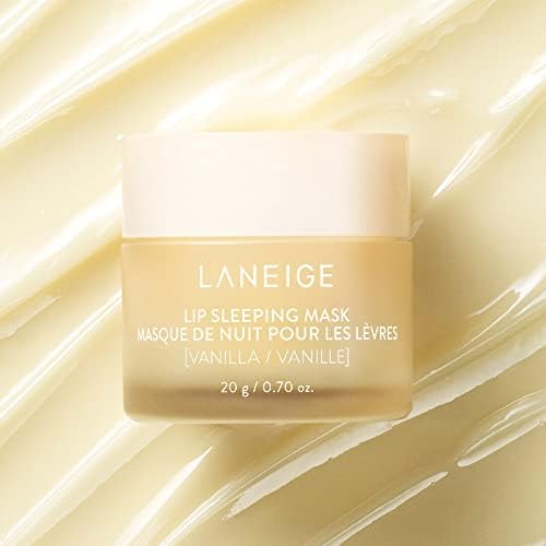LANEIGE Lip Sleeping Mask: Nourish, Hydrate, Vitamin C, Murumuru & Shea Butter, Antioxidants, Flaky, Dry Lips: Vanilla