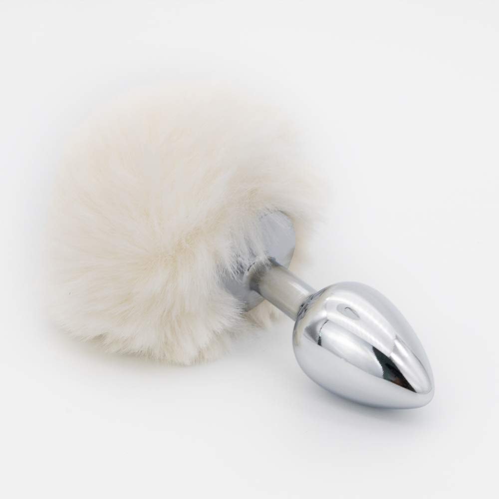 Size Butt Plug Metal Butt Plug Sexual Anus Rabbit's Tail Anal Sex Toys for Women Fun Sex Games: Small