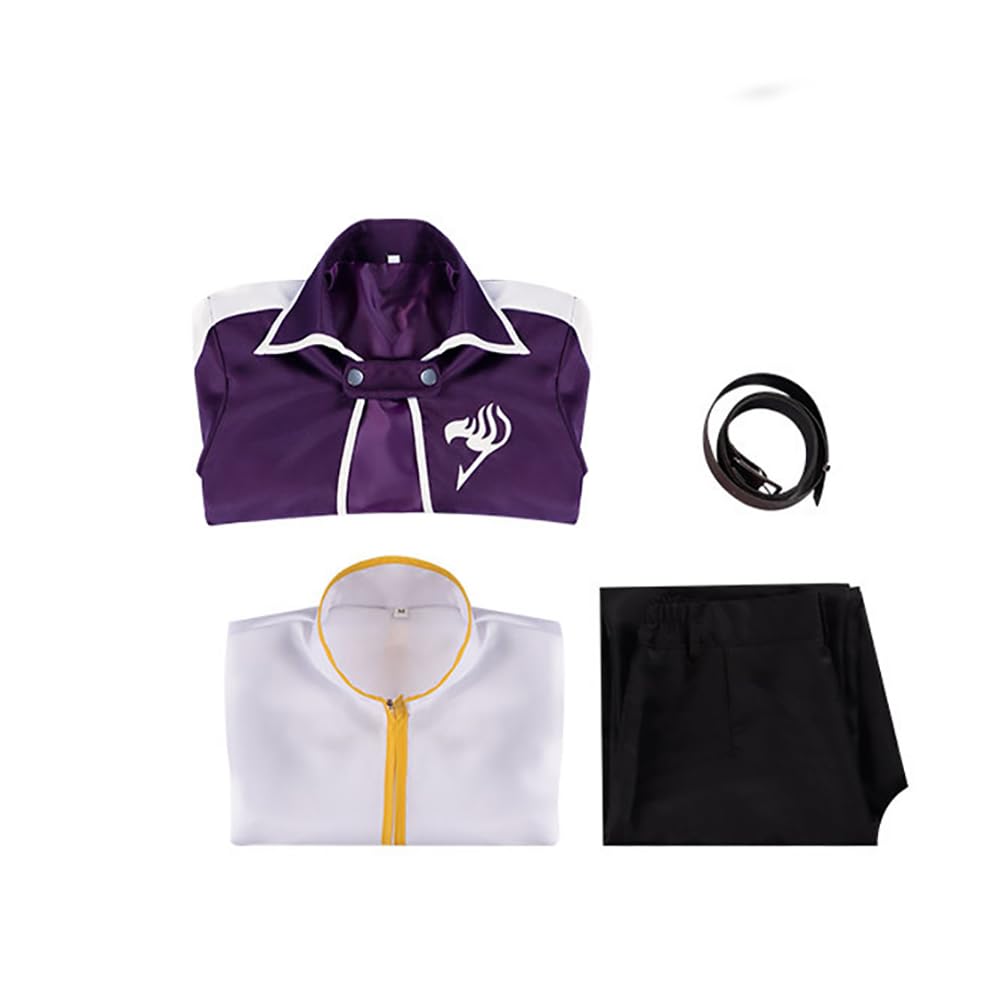 Gray Fullbuster Cosplay Costume Gray Fullbuster Outfit Purple Robe With Wig Halloween