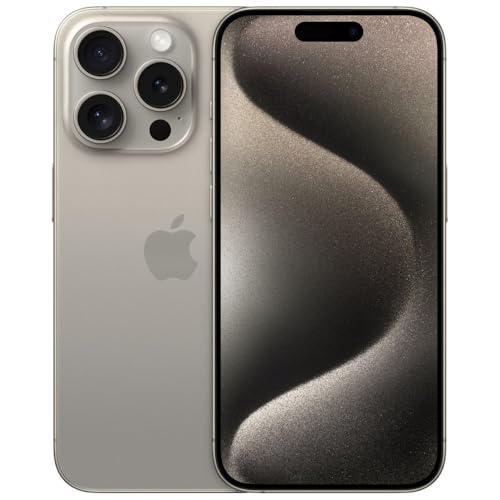 Apple iPhone 15 Pro Max, 256GB, Natural Titanium - Verizon (Renewed)