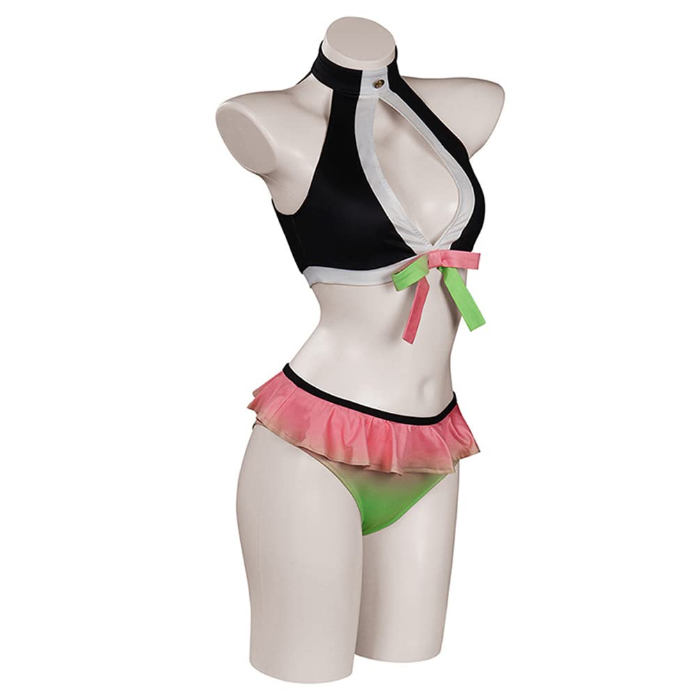 Okazaki Kanroji Mitsuri Cosplay Swimsuit Bathing Suit Swimwear for Women