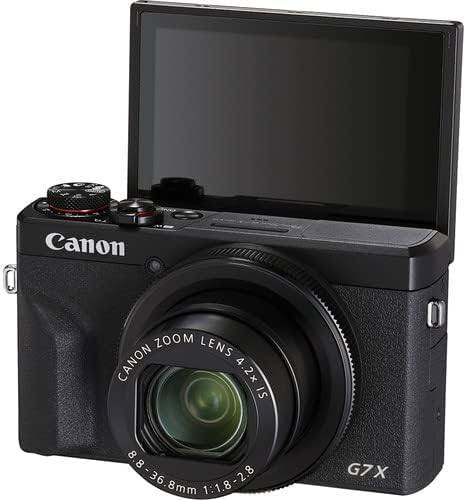 Canon PowerShot G7 X Mark III Digital Camera (Black) (3637C001) + 2 x 64GB Memory Card + 3 x NB13L Battery + Corel Photo Software + Charger + Card Reader + LED Light + More (Renewed)