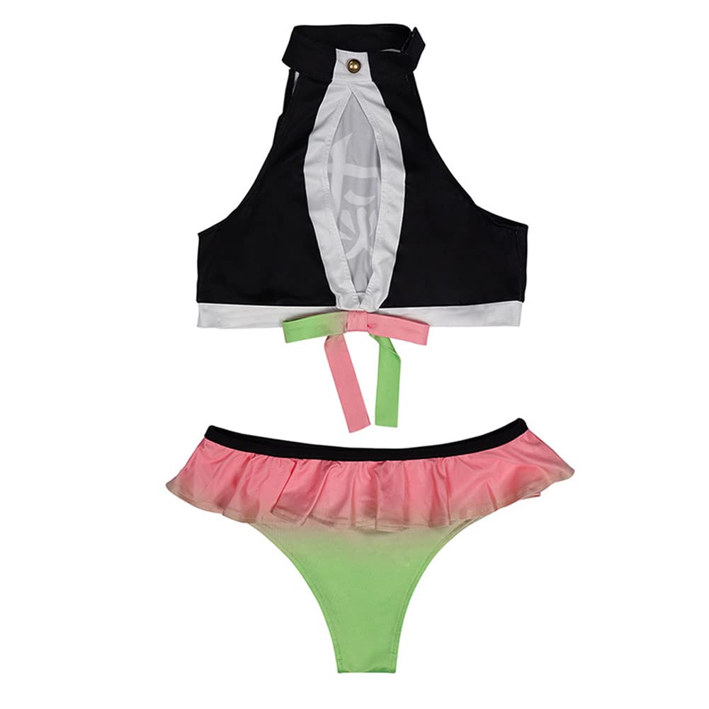 Okazaki Kanroji Mitsuri Cosplay Swimsuit Bathing Suit Swimwear for Women