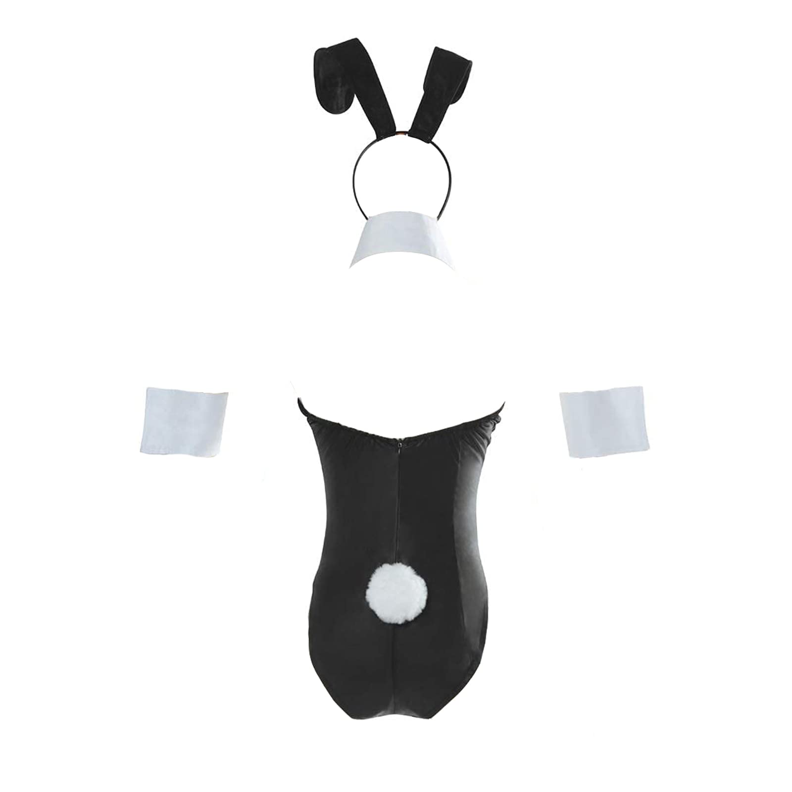CR ROLECOS Bunny Costume Women Bunny Girl Senpai Cosplay One Piece Bodysuit: Small Black Bunny