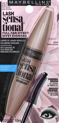 Maybelline Lash Sensational Waterproof Mascara, Lengthening and Volumizing for a Full Fan Effect, Brownish Black, 1 Count thumbnail 2