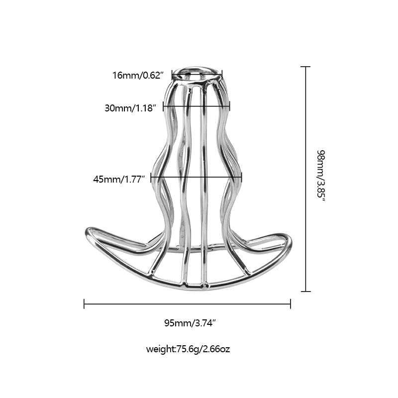 Stainless Steel Anal Butt Plugs Metal Hollow S&M Adult Sex Toys Vaginal Expander Women Men Games Trainer Gifts Pleasure Stimulator Flirting Supplies (Silver,L): Medium