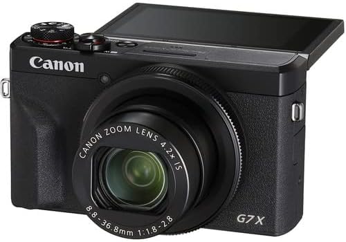 Canon PowerShot G7 X Mark III Digital Camera (Black) (3637C001) + 2 x 64GB Memory Card + 3 x NB13L Battery + Corel Photo Software + Charger + Card Reader + LED Light + More (Renewed)