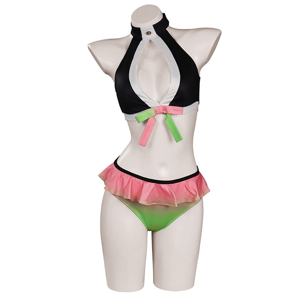Okazaki Kanroji Mitsuri Cosplay Swimsuit Bathing Suit Swimwear for Women