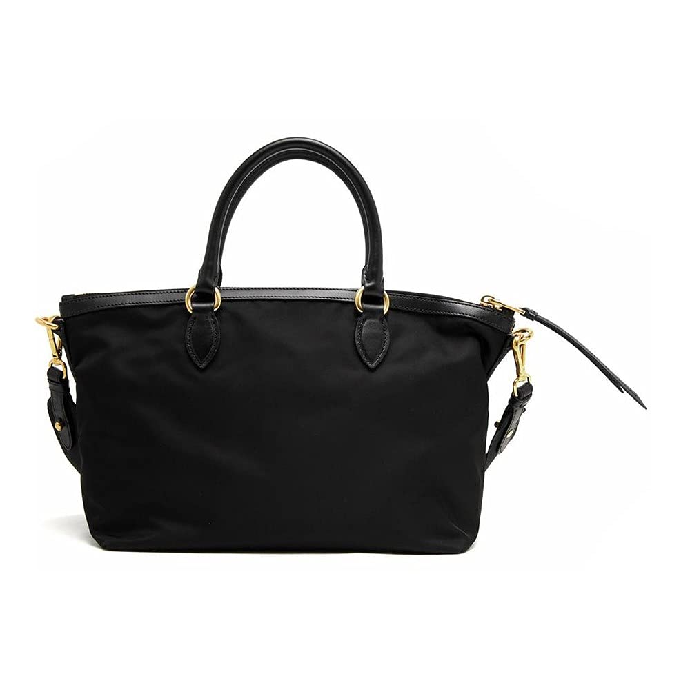 PradaWomens Black Tessuto Nylon Two-Way Satchel Handbag 1BA104: PradaWomens Black Tessuto Nylon Two-Way Satchel Handbag 1BA104