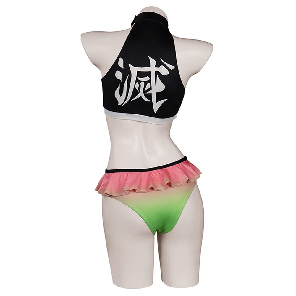 Okazaki Kanroji Mitsuri Cosplay Swimsuit Bathing Suit Swimwear for Women