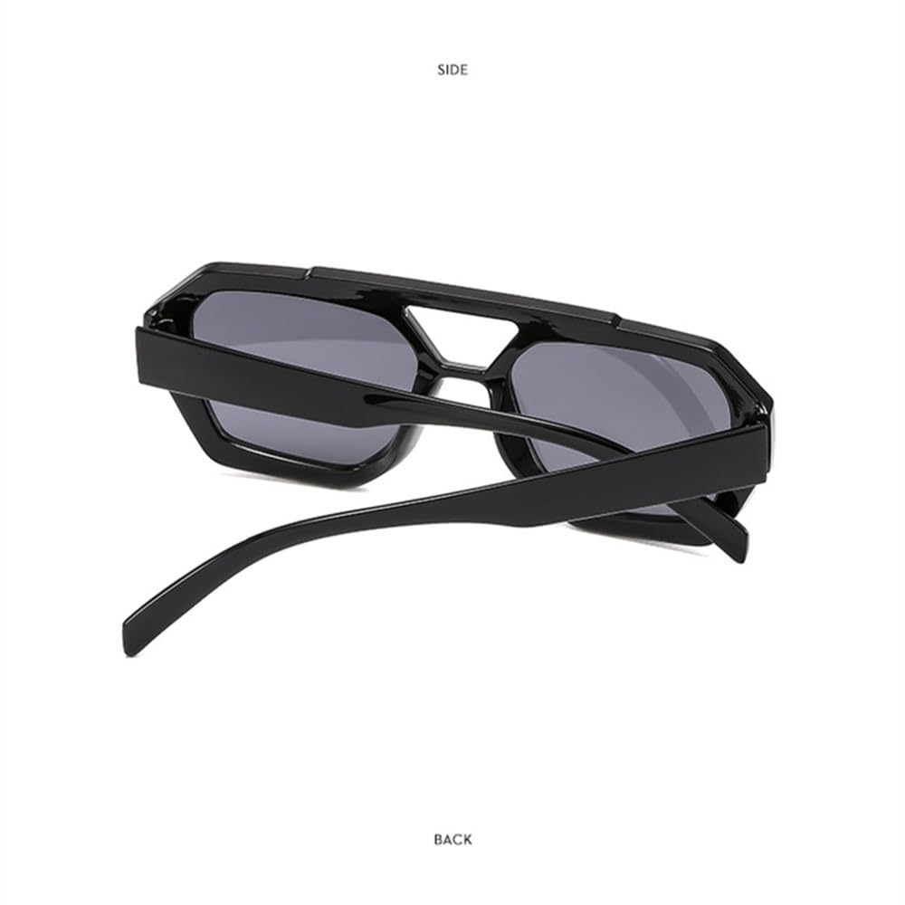 UV400 Double Bridges Retro Women Sunglasses Men Sun Glasses Shades - Stylish Vintage Design for UV Protection and Eye Comfort - Ideal Fashion Accessories for Summer Essentials