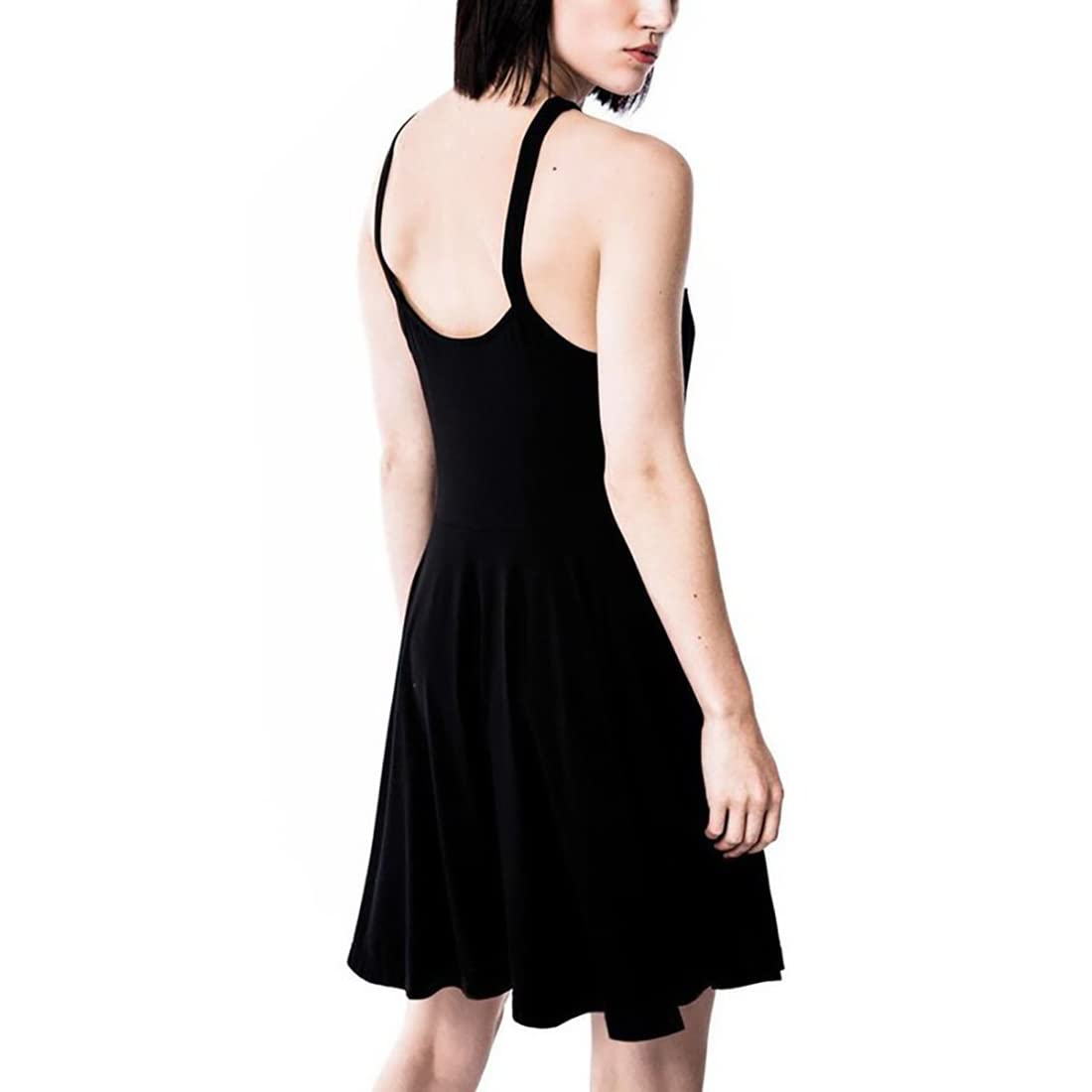 Fashion Dress Gothic Vintage Romantic Casual Goth Dress for Women: Small Black