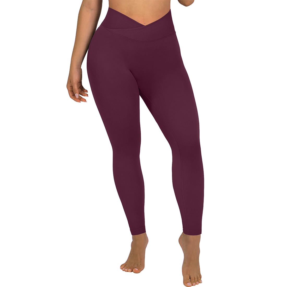 SUUKSESS Women Crossover Seamless Leggings Butt Lifting High Waisted Workout Yoga Pants thumbnail 1