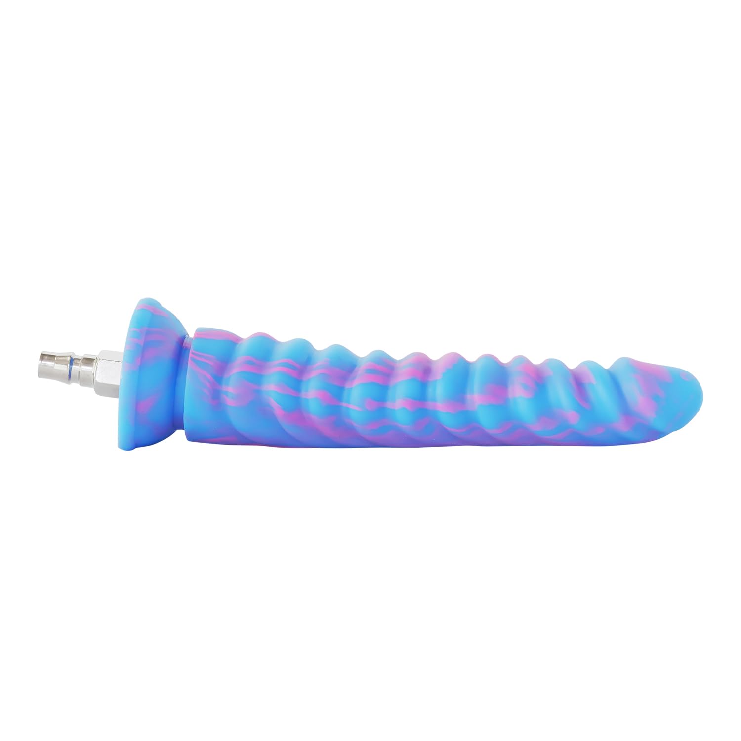 FREDORCH Realistic Silicone Dildo for Sex Machine Vac-U-Lock with Quick Air Connector Device User (Blue, 21.8cm/8.58nch)