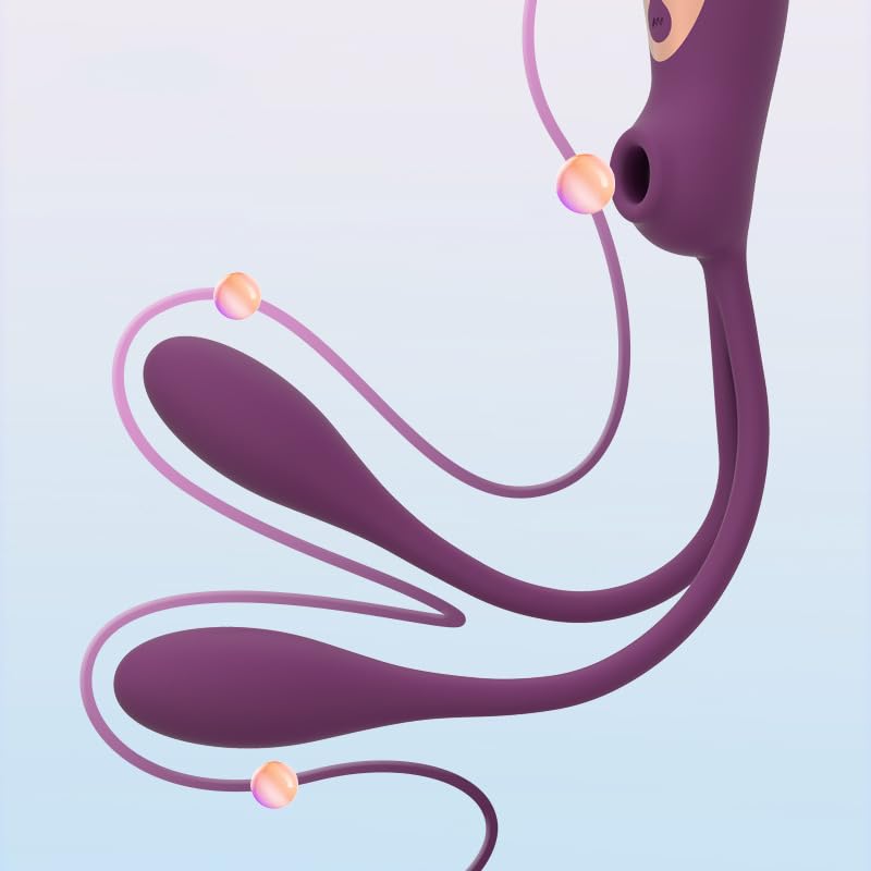 Cishbsoal Vibrating Egg Adult Sex Toy Dual Jumping Eggs 3 Motors, 5-Speed Suction, 3-Speed+7-Frequency Vibration Modes USB Recharging Women Vibrator Adult Sex Toy, Sex Toy for Women & Couples