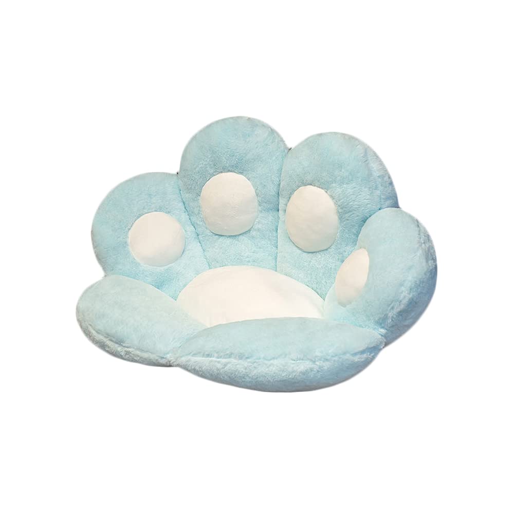 id cafe Cute cat paw cushion cat paw shape lazy susan bear paw chair cushion suitable for restaurant office chair children's room interesting children's gift (): Blue