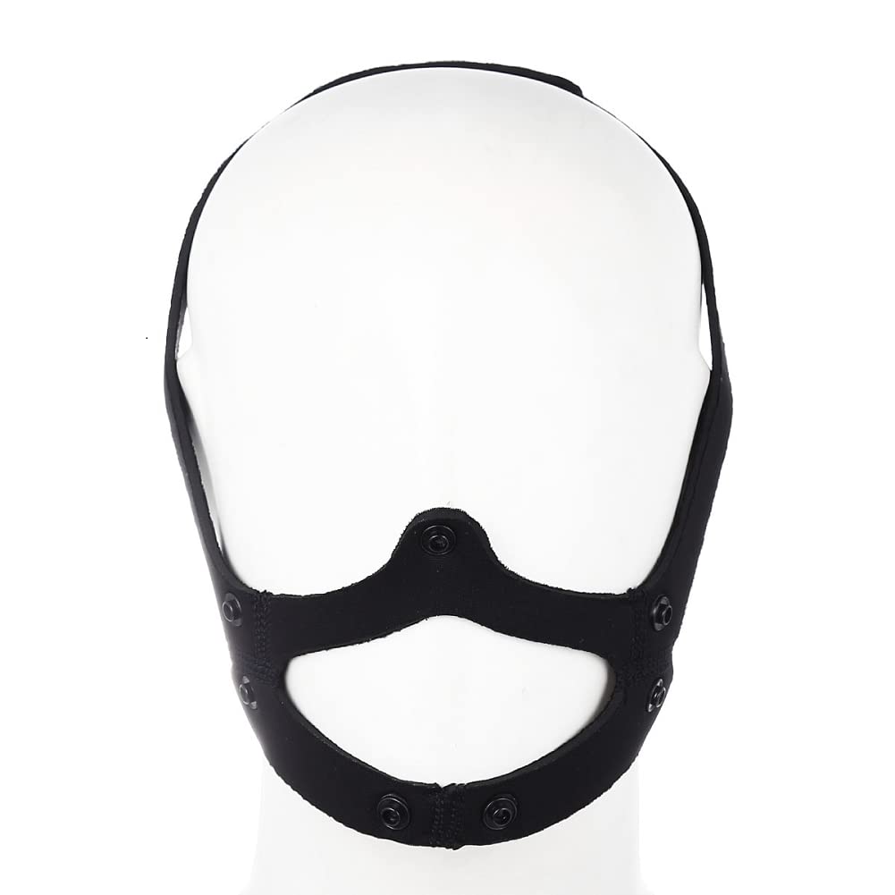 Neoprene Puppy Face Muzzle Dog Hood Mask Play Hoods: Black
