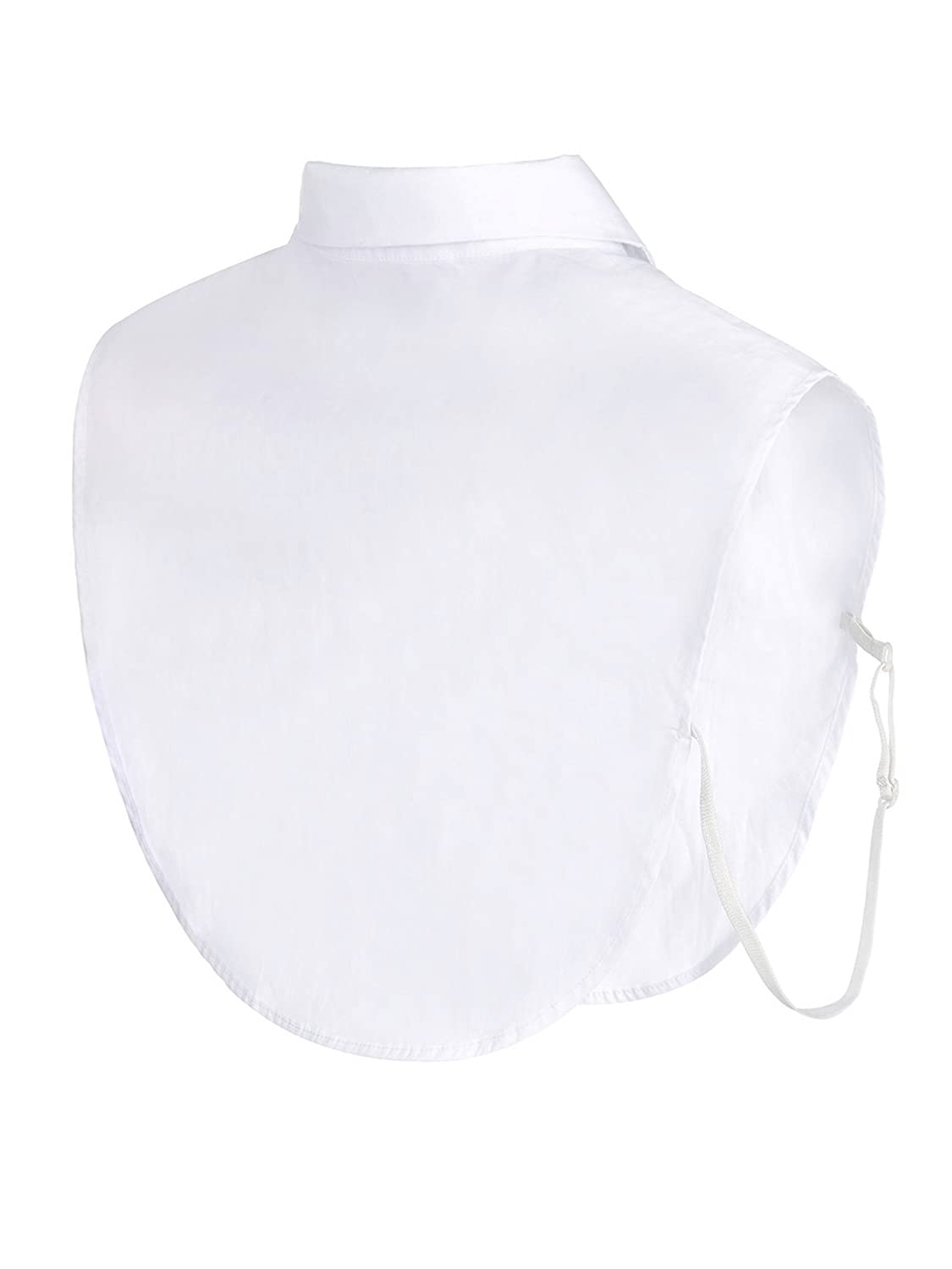 EBOOT Fake Collar Detachable Dickey Blouse Half Shirts for Girls and Women (White, Medium)