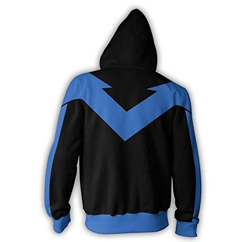 LILLIWEEN Superhero Hoodie Halloween Cosplay Costume Men's Hooded Sweatshirt Jacket