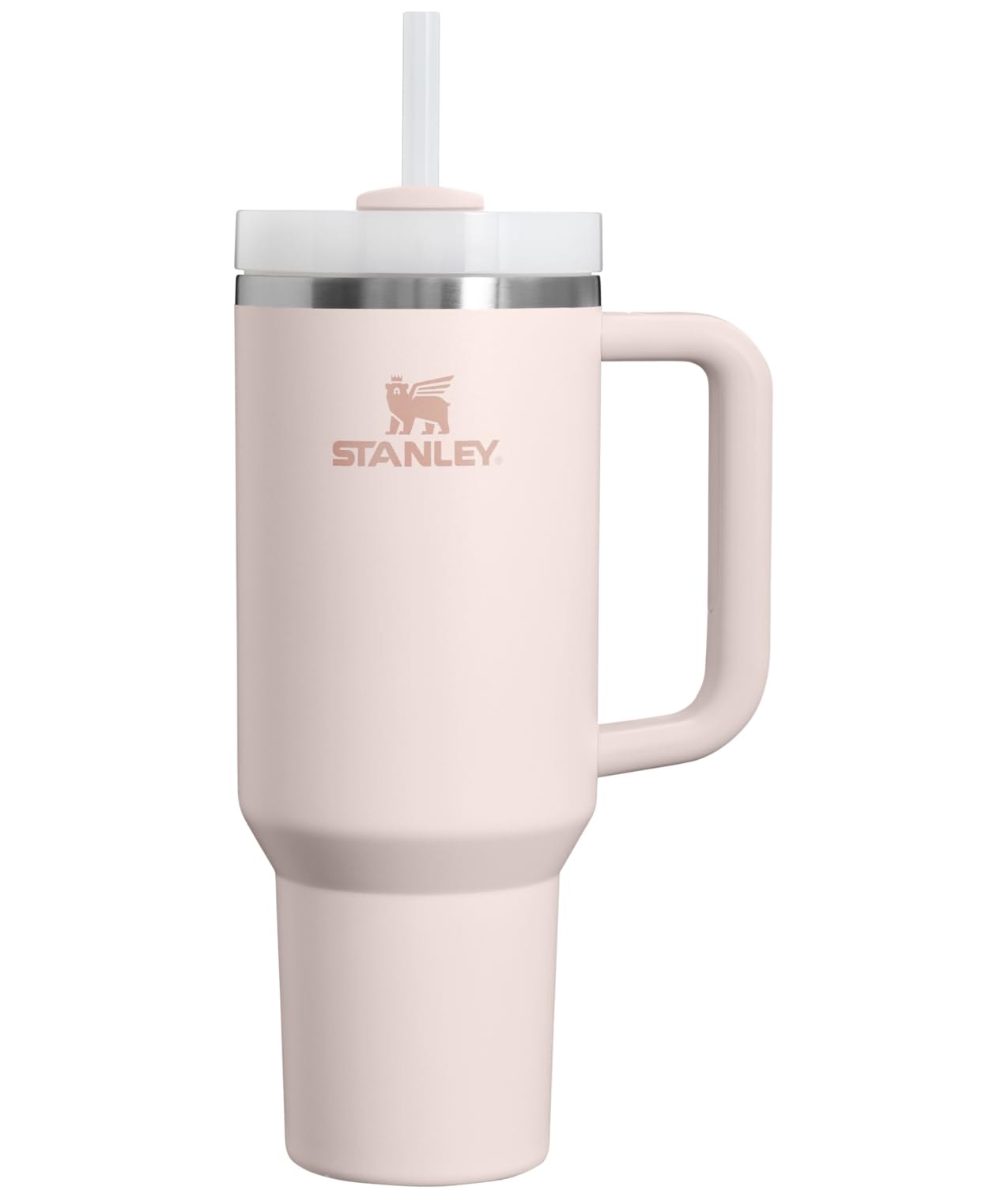 Stanley Quencher H2.0 Tumbler with Handle and Straw 30 oz | Flowstate 3-Position Lid | Cup Holder Compatible for Travel | Insulated Stainless Steel Cup | BPA-Free | Rose Quartz 2.0: 40 Ounces Rose Quartz 2.0