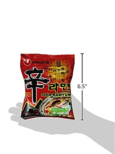 Nongshim Ramen Noodles, Gourmet Instant Ramen, Premium Microwavable Noodle Soup, Spicy Shin,: 4.23 Ounce (Pack of 20)